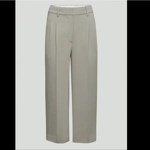 Aritzia Wilfred Effortless Cropped Ankle Pant Trouser in Basalt Grey